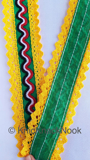 Wholesale Fabric Trim With Embroidery And Crochet, Trim By 9 Yard Lace, Approx. 55mm Wide